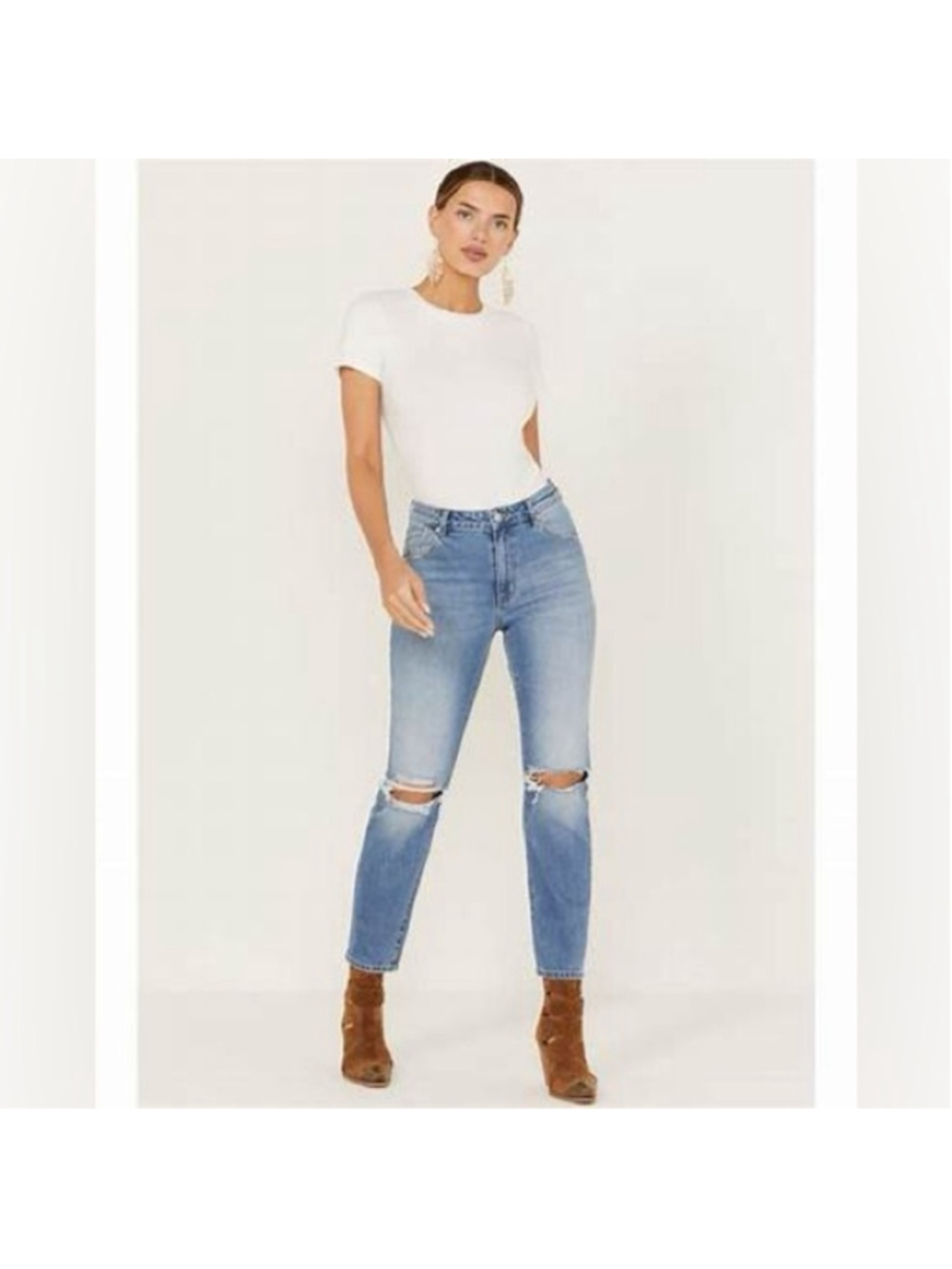 Rolla’s Jeans Miller mid highrise slim paradise worn distressed vintage blue